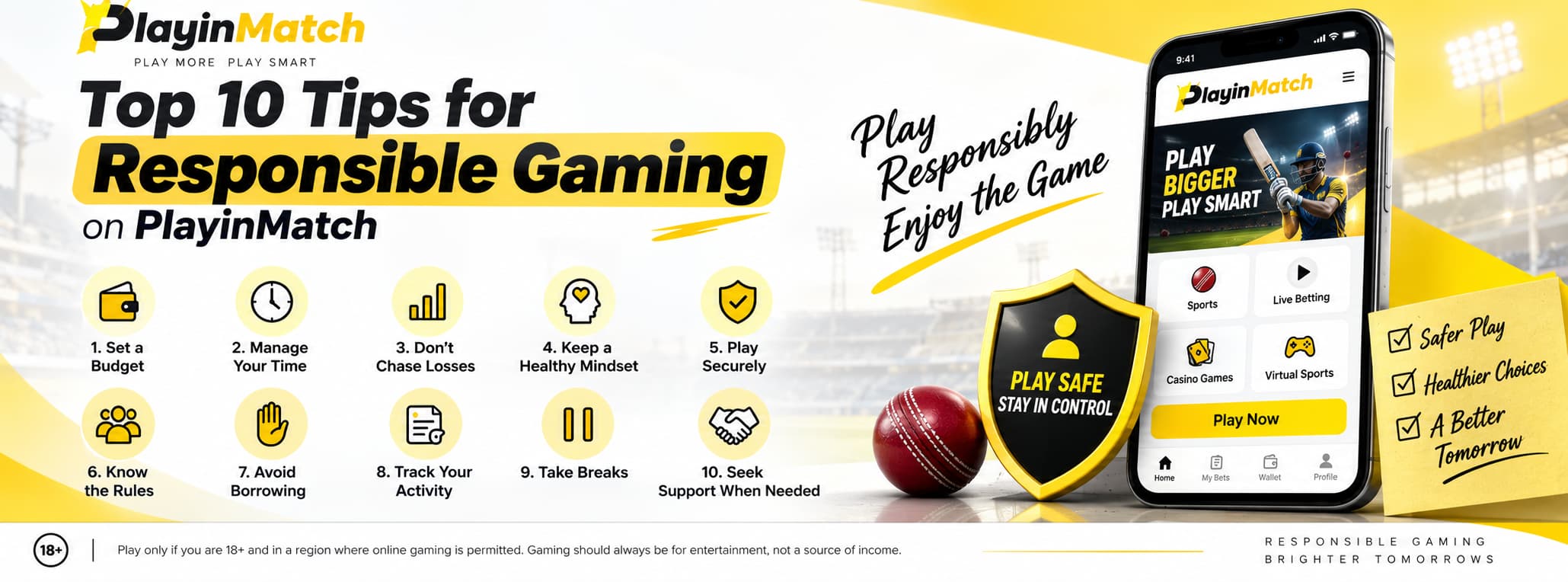 Top 10 Tips for Responsible Gaming on Playinmatch